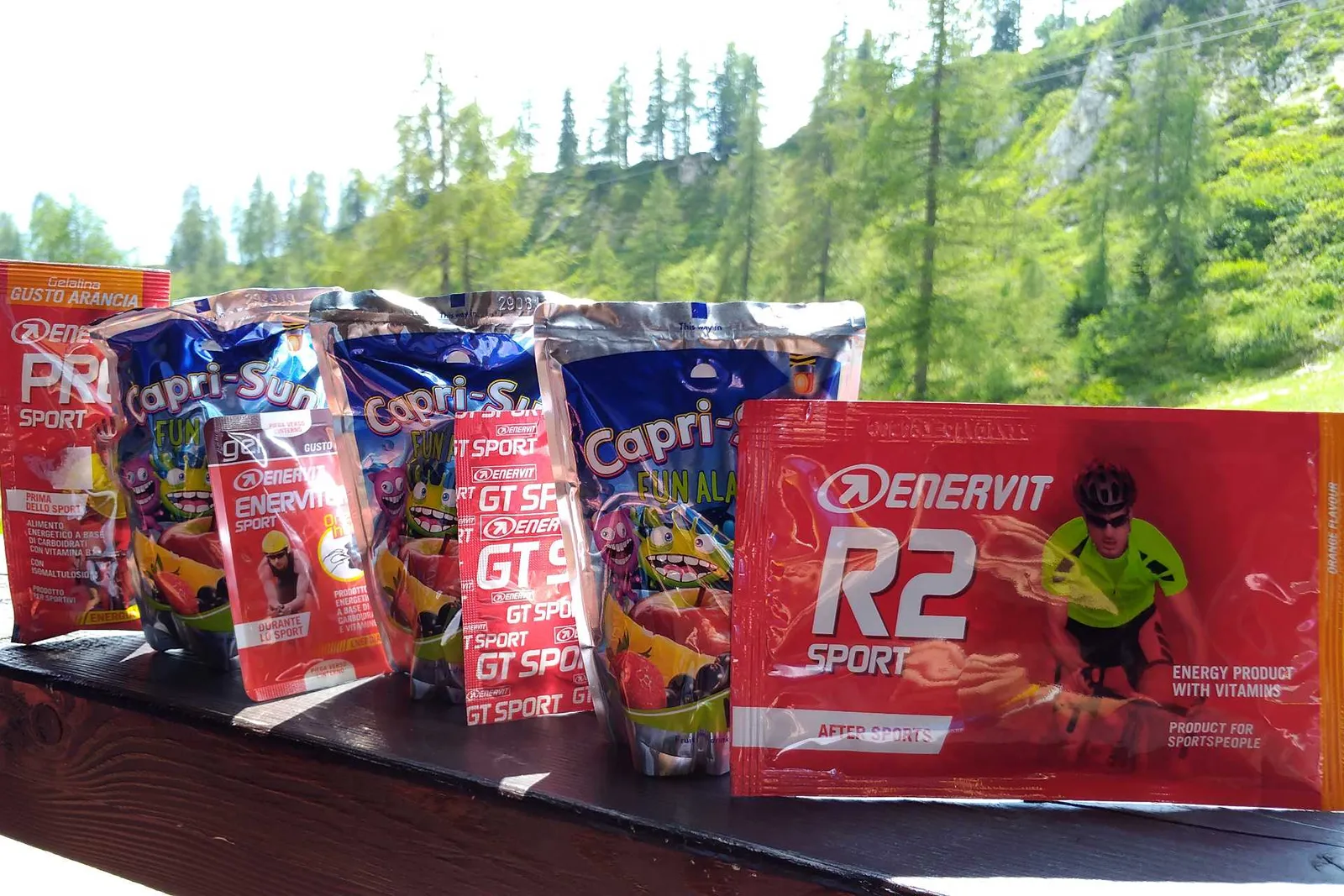 produkty enervit na balkóně v Tauplitz kasper swix team